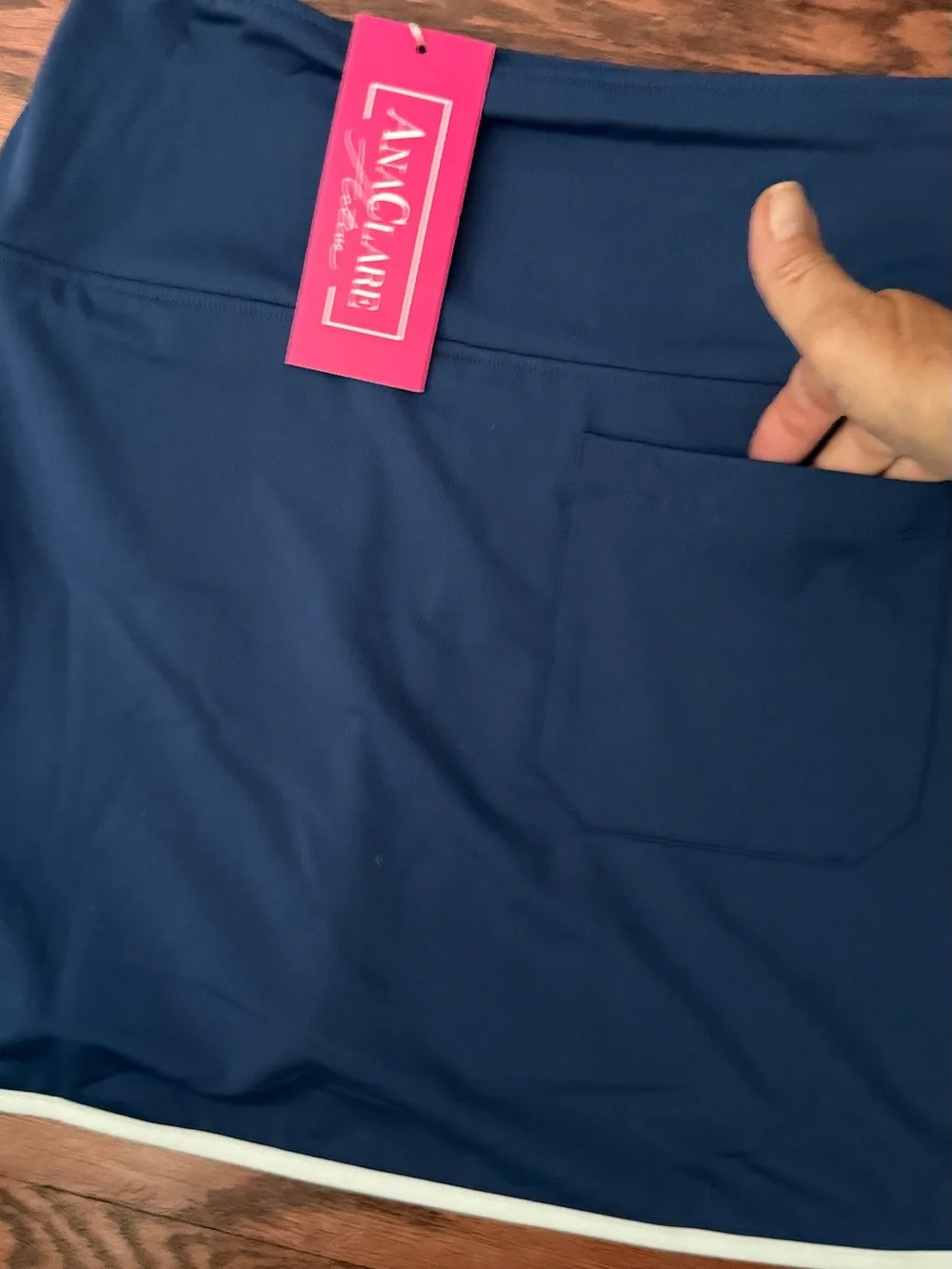 Ana Clare navy Morgan Skort with White Trim NEW